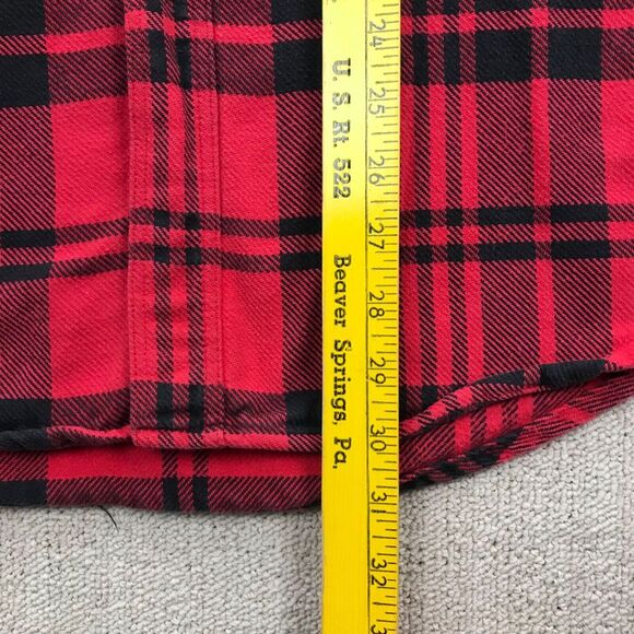 VINTAGE Gap Shirt Mens XL Red Buffalo Plaid Button Up 90s Grunge Faded Outdoors - Picture 8 of 13